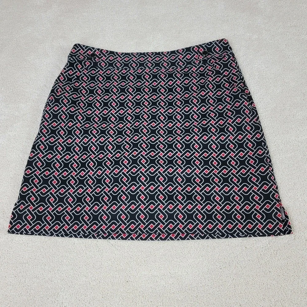 EP Pro‎ Golf Skort Womens 4 Navy Blue Geometric Chain Link Athletic Tennis Skirt